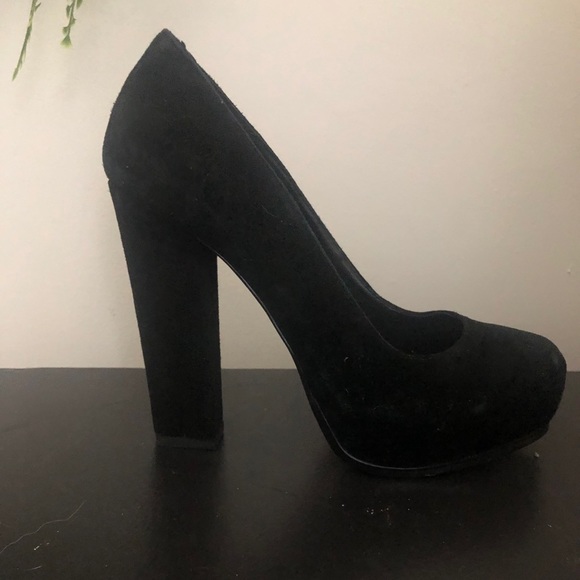 COPY - STEVE MADDEN Faux Suede SARRINA HEELS - Picture 2 of 4